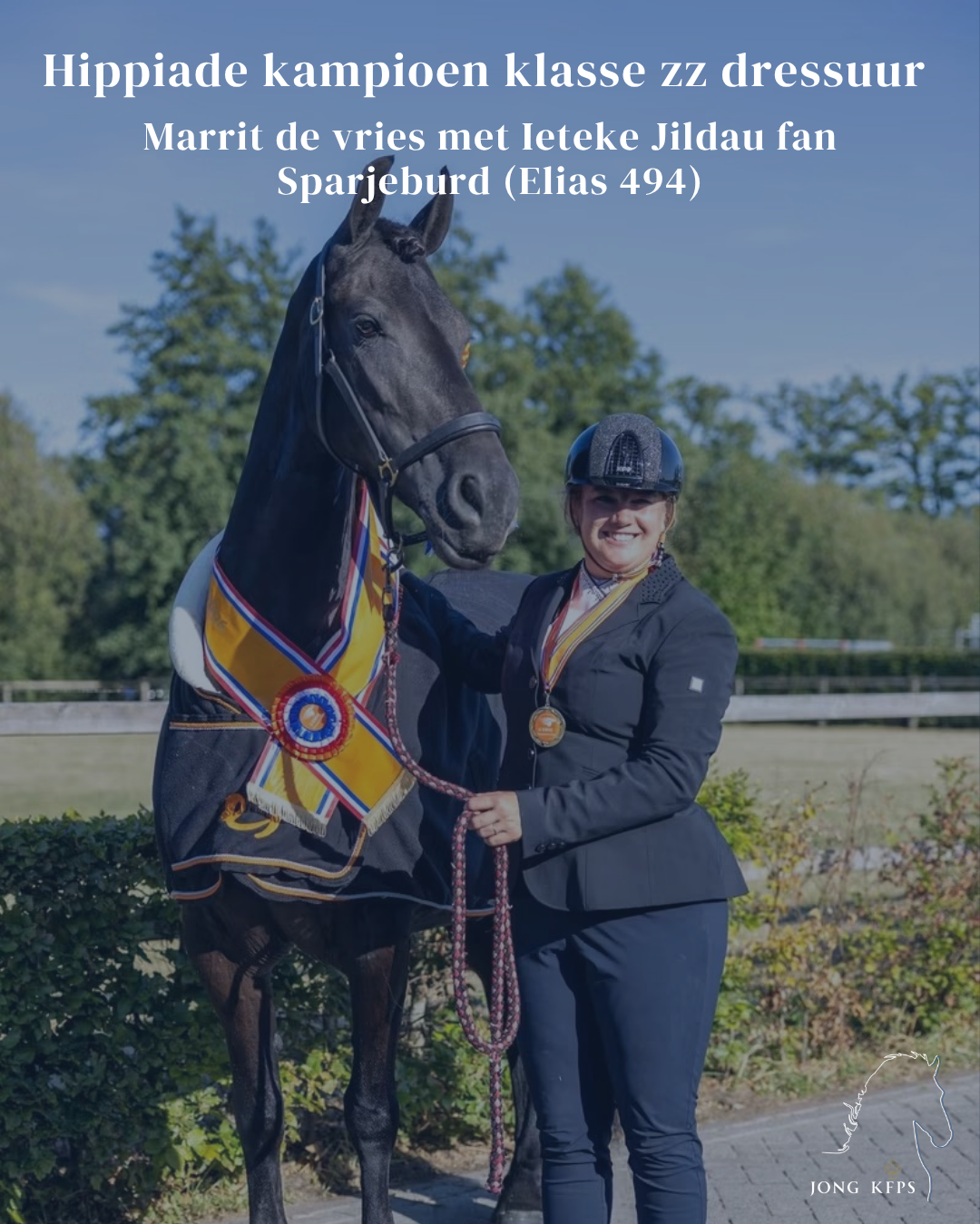 Marrit de Vries hippiade kampioen klasse zz dressuur